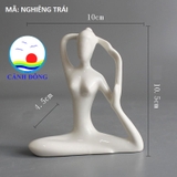 Tượng yoga thiền nhiều tư thế màu trắng đen sang trọng ý nghĩa