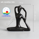 Tượng yoga thiền nhiều tư thế màu trắng đen sang trọng ý nghĩa