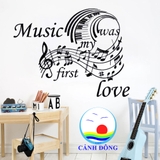 Decal dán kính dán tường âm nhạc music bay lượn cực chất