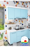 Decal dán bếp ô họa tiết lục giác sắc màu - lau chùi dễ dàng