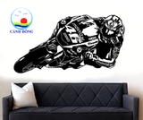 Decal dán tường thiết kế xe mô tô lái ôm cua đầy sáng tạo