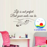 Decal dán tường trang trí salon nail spa beauty chữ ý nghĩa