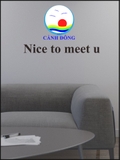 Decal dán tường chữ Nice to meet you trang trí phòng hiện đại