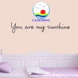 Decal dán tường chữ You are my sunshine sang trọng cao cấp