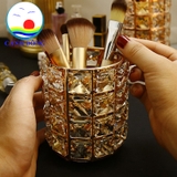 Lọ đựng cọ trang điểm, bút, bình hoa nhỏ pha lê lấp lánh