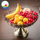 Khay đựng hoa quả pha lê đẹp chân đế trang nhã sang trọng