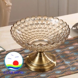 Khay đựng hoa quả pha lê đẹp chân đế trang nhã sang trọng