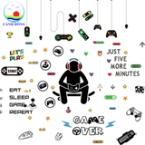 Decal dán tường Gamer siêu chất trang trí quán net phòng game