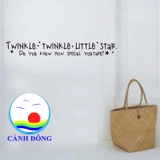 Decal dán tường chữ Twinkle Twinkle Little Star nghệ thuật ý nghĩa