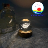 Đế đèn led tròn đặt quả pha lê lung linh
