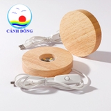Đế đèn led tròn đặt quả pha lê lung linh