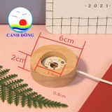 Đế đèn led tròn đặt quả pha lê lung linh