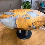 Bàn gỗ tròn Epoxy Resin cao cấp bàn gỗ đổ keo thiết kế theo yêu cầu