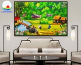 Tranh phong cảnh làng quê Việt Nam yên bình trang trí quán, nhà hàng, phòng xinh ý nghĩa dán tường, kính, gỗ - in theo size yêu cầu trên nhiều chất liệu - sẵn keo dán dễ