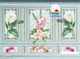 Tranh dán tường phào chỉ 3D khung tranh hoa siêu đẹp và sang trọng - in theo size yêu cầu trên nhiều chất liệu - sẵn keo dán dễ