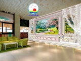 Decal phào chỉ dán tường khung tranh khu rừng thiên nhiên tươi đẹp, sang trọng mở rộng phòng lớn - in theo size yêu cầu trên nhiều chất liệu - sẵn keo dán dễ