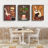 Decal dán tường trang trí quán ăn, nhà hàng độc đáo giúp thu hút khách hàng - in theo size yêu cầu trên nhiều chất liệu - sẵn keo dán dễ