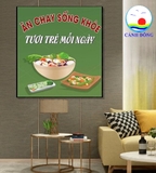 Tranh động lực ăn chay trang trí nhà hàng, quán ăn chay truyền cảm hứng tích cực - in theo size yêu cầu trên nhiều chất liệu - sẵn keo dán dễ