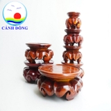 Đế gỗ tròn, đôn gỗ tròn đặt tượng, vật phẩm, lọ bình hoa, ngọc thạch, lư hương trang trí phong thủy sang trọng