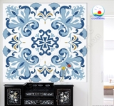 Decal dán tường giả gạch bông in họa tiết sáng tạo không gian nhà đẹp ấn tượng  - in theo size yêu cầu trên nhiều chất liệu - sẵn keo dán dễ
