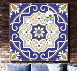 Decal dán tường giả gạch bông in họa tiết sáng tạo không gian nhà đẹp ấn tượng  - in theo size yêu cầu trên nhiều chất liệu - sẵn keo dán dễ