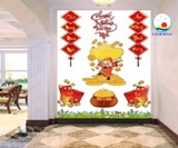 Decal trang trí Tết Chúc mừng năm mới an khang thịnh vượng dán tường, gỗ  - in theo size yêu cầu trên nhiều chất liệu - sẵn keo dán dễ