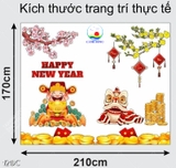 Trang trí Tết Chúc mừng năm mới an khang thịnh vượng decal dán kính, tường, gỗ  - in theo size yêu cầu trên nhiều chất liệu - sẵn keo dán dễ