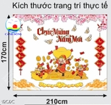 Decal dán kính trang trí Tết Thần Tài cute Chúc mừng năm mới an khang thịnh vượng dán tường, gỗ  - in theo size yêu cầu trên nhiều chất liệu - sẵn keo dán dễ