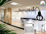 Decal teamwork size lớn dán tường, kính, gỗ trang trí văn phòng truyền động lực ý nghĩa - in theo size yêu cầu trên nhiều chất liệu - sẵn keo dán dễ
