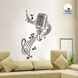 Decal dán tường âm nhạc thăng hoa cảm xúc trang trí phòng nhạc, studio ấn tượng, sang trọng
