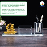 Đựng bút pha lê thuận buồm xuôi gió độc đáo , sang trọng - nhận khắc in màu logo, chữ lên đựng bút làm quà tặng ý nghĩa