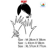 Decal dán tường cô gái nail nghệ thuật dán kính, tường, gỗ,- in size theo yêu cầu trên nhiều chất liệu sẵn keo dán dễ