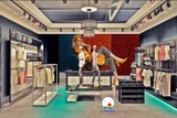 Tranh dán tường trang trí cửa hàng quần áo thời trang, siêu thị đẹp ấn tượng độc đáo cô gái thời trang sành điệu  dán tường, gỗ -  in size theo yêu cầu trên nhiều chất liệu - sẵn keo dán dễ