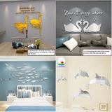 Cắt chữ, ảnh gương dán tường theo yêu cầu trang trí sang trọng - cắt mica, alu, poly
