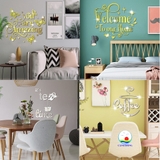 Cắt chữ, ảnh gương dán tường theo yêu cầu trang trí sang trọng - cắt mica, alu, poly