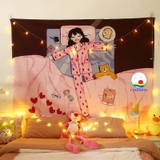 Tranh vải in theo yêu cầu - tranh vải decor trang trí tường - tranh vải treo tường trang trí sang trọng ý nghĩa mở rộng không gian phòng
