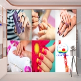 Tranh Nail Spa Beauty Trang Trí Salon, tiệm làm móng đẹp sang trọng dán tường, kính, gỗ - In size theo yêu cầu - sẵn keo dán dễ