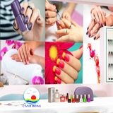 Tranh Nail Spa Beauty Trang Trí Salon, tiệm làm móng đẹp sang trọng dán tường, kính, gỗ - In size theo yêu cầu - sẵn keo dán dễ