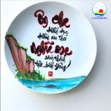 Quà lưu niệm đĩa vẽ thư pháp theo yêu cầu,quà tặng lưu niệm, quà mừng thọ, tri ân thầy cô, tặng bạn bè, đối tác