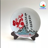 Quà lưu niệm đĩa vẽ thư pháp theo yêu cầu,quà tặng lưu niệm, quà mừng thọ, tri ân thầy cô, tặng bạn bè, đối tác