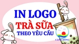 Trang trí xe trà sữa, quán trà sữa decal dán tường, kính, gỗ in size theo yêu cầu- sẵn keo dán dễ