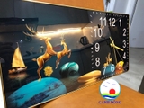Đồng hồ treo tường Bác Hồ tranh gỗ tráng gương hiện đại in uv 3D - kim trôi êm không tiếng ồn - thiết kế size và in ảnh theo yêu cầu làm quà tặng ý nghĩa