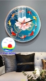 Đồng hồ treo tường tranh gỗ thư pháp tráng gương hiện đại in uv 3D - kim trôi êm không tiếng ồn - thiết kế size và in ảnh theo yêu cầu làm quà tặng ý nghĩa