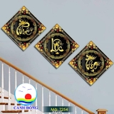 Tranh Phúc Lộc Thọ treo cầu thang, treo phòng khách, tranh treo phòng thờ,tranh treo tết gỗ tráng gương hiện đại in uv 3D - thiết kế size và in ảnh theo yêu cầu combo 3 tranh