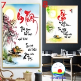 Tranh thư pháp tri ân thầy cô in size và nội dung theo yêu cầu - gỗ tráng gương in uv 3D cao cấp