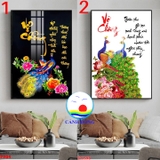 Tranh thư pháp Vợ Chồng ý nghĩa in size và nội dung theo yêu cầu - gỗ tráng gương in uv 3D cao cấp