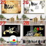 Tranh thư pháp chữ Nhẫn treo tường ý nghĩa in size và nội dung theo yêu cầu - gỗ tráng gương in uv 3D cao cấp