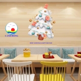 Decal trang trí giáng sinh noel năm mới 2023 dán tường, kính, gỗ, mọi mặt phẳng in size theo yêu cầu