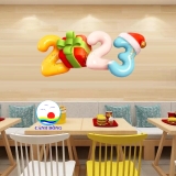 Decal trang trí tết 2023 dán tường, kính, gỗ có sẵn keo in size và thiết kế file theo yêu cầu
