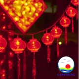 Dây đèn led lồng đèn trang trí tết, trang trí quán , cây mai, đào, cửa dài 5m 18 lồng đèn